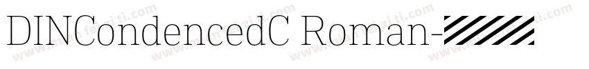 DINCondencedC Roman字体转换